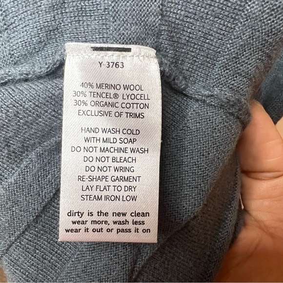 Toad & CO Womens Crew Neck Merino Blend Sweater Dress Sz XS Gray Lightweight - Picture 6 of 9